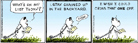 Guard Dog, from Patrick McDonnell's wonderful strip "Mutts"